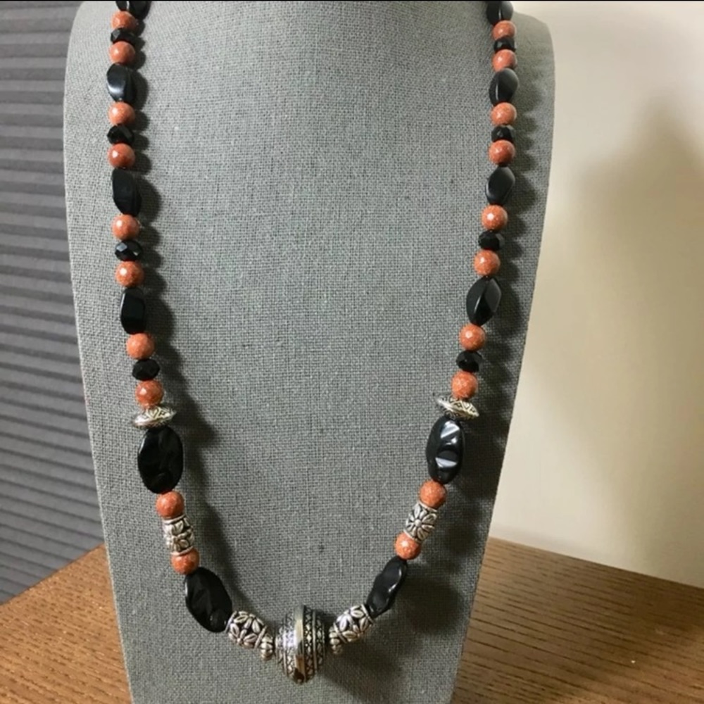 3/$25 ** Sand stone beads long string necklace